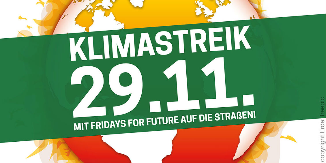Plakat zum Klimastreik am 29.11.